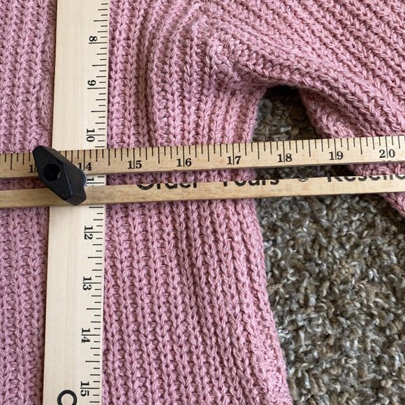 Style Me Petites Sweater Womens Medium Pink Pullover Long Sleeve Grommet Ladies - Picture 9 of 12